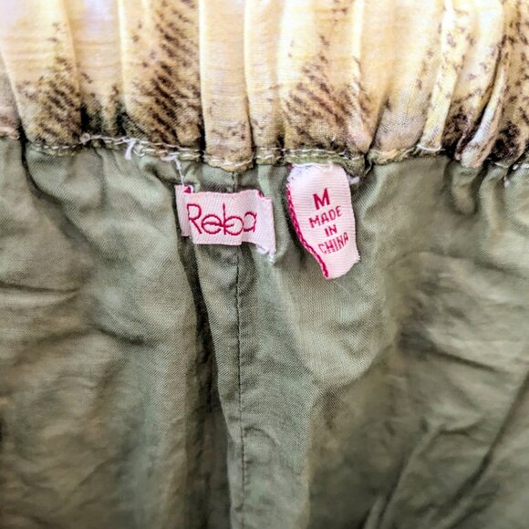 Vintage Earth Tone Patchwork Tiered Midi Skirt Fairy Cottagecore Y2k Goblincore - Picture 3 of 5